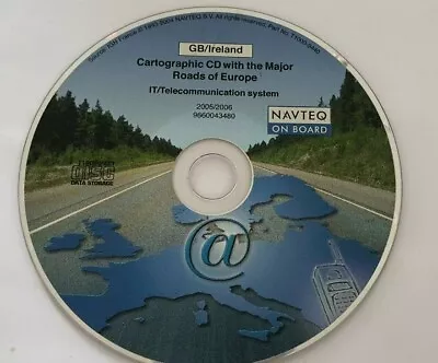 Peugeot Navigation Map Cd Disc Cartographic Uk Irl Sat Nav 2005/2006 Navteq • £22.96