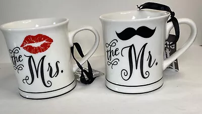 MR. AND MRS. SET OF CUPS New With Tags • £11.68