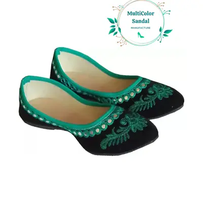 Indian Traditional Velvet Mojari Wedding Wear Clogs Handmade Woman Shoes • $28.78