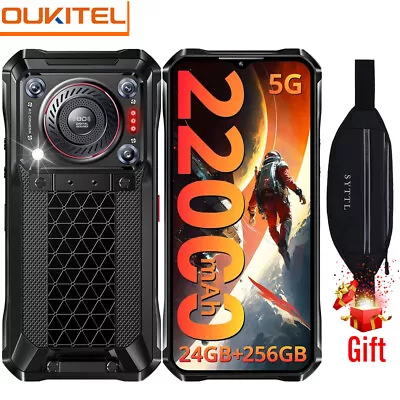 OUKITEL WP33 Pro 5G Rugged Smartphone 22000mAh 24GB+256GB Android 13 Cell Phone • $339