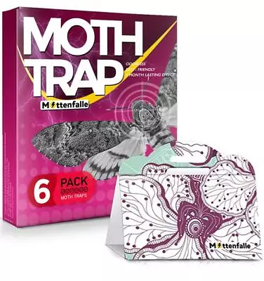 Mottenfalle Clothes Moth Traps 6-Pack - Prime Safe Non-Toxic Eco-Friendly Ind... • $32.84