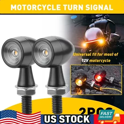 Motorcycle LED Bullet Mini Turn Signal Brake Light Blinker Indicator Amber + Red • $14.99