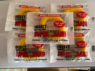 Insect Repelling Wristband - Super Band - Repel Mosquitoes / Bugs Away. 5 Pack • $11.99