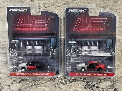 Greenlight LP Diecast Garage Exclusive Project 1987 Ford Mustang LX Set 1/64 • $26.99