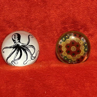 $18.95 • Buy Glass Mille Fleur And Octopus Paperweights
