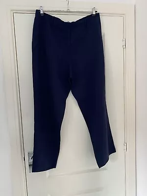 M&S CLASSIC Collection Ladies Dark Navy Trousers Size 20 Short Needle Cord • £8