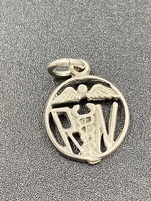 Sterling Silver 925 Registered Nurse Nursing Medical Caduceus Charm Pendant Rn • $16.99