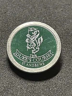 Rare The Duke's Course St. Andrews  3/4  Brass Stem Golf Marker - Fife Scotland • $8