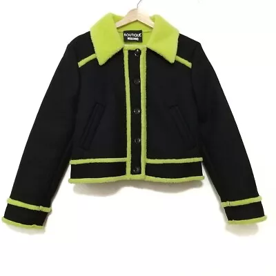 Auth MOSCHINO - Black Light Green Women's Jacket • $122
