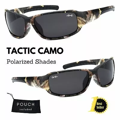 Men's Xloop Polarized Real Tree Camouflage Camo Sports Hunting Wrap Sunglasses • $10.99