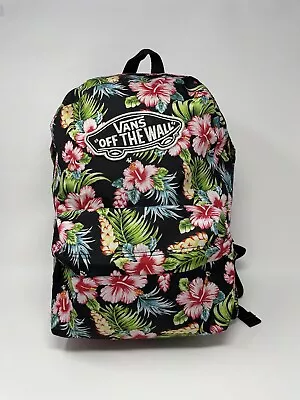 VANS OFF THE WALL-Tropical Flower Hibiscus Hawaii Aloha Backpack-EUC • $21.50