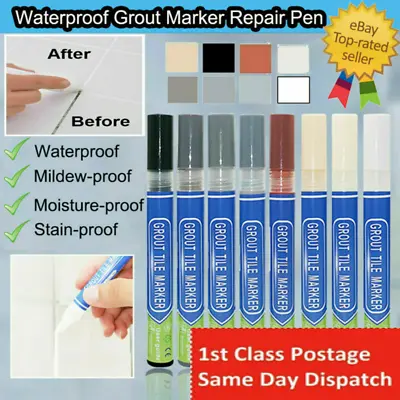 £7.99 • Buy 4 PACK Grout Pen Anti-Mould Tile Repair Kitchen Bathroom Shower UK
