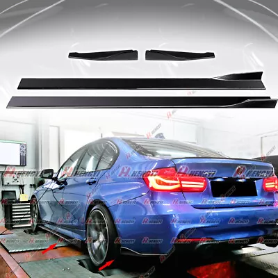 For BMW 3 Series F30 E90 Side Skirt Rocker Lip Rear Splitter Side Apron Winglet • $73.99