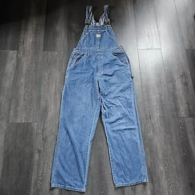 Vintage Old Navy Straight Leg Overalls Bib Womens XL Bue Denim Cotton Y2K Baggy • $39.88