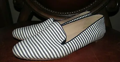 J Crew Darby Printed Striped Loafers Shoes 6.5 • $35