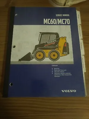 Volvo MC60 / MC70 Skid Steer Loaders Service Repair Manual Book #2 • $87.24