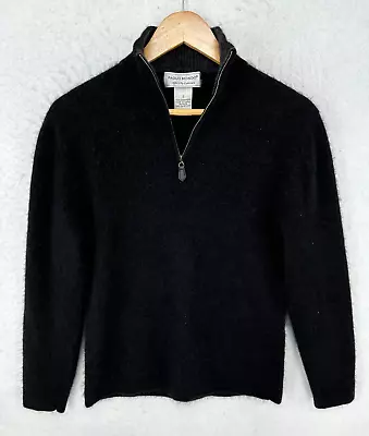 Paolo Mondo 100% Cashmere Sweater Mens Small Quarter Zip Luxury Soft Knit 2 Ply • $34.99