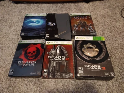 $118 • Buy 6 Xbox 360 Game Lot Steelbook/ Special Edition Gears Of War 1 2 3 Halo 3 4 Wars 