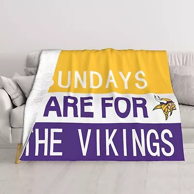 Minnesota Vikings Bed Blanket Sundays Are For The Vikings Sofa Blanket 60 X50  • $28.49