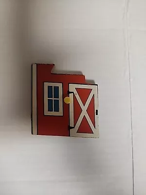 Vintage Fisher Price Barn Puzzle Piece Red Barn Door - Wood Peg Puzzle Piece  • $5