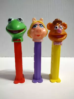 VTG Lot Of Three Pez Dispensers Kermit Frog Miss Piggy Fozzie Bear Muppets '90's • $10.50
