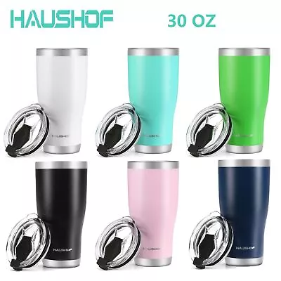 $23.99 • Buy HAUSHOF 30oz Travel Mug Tumbler Double Wall Vacuum Insulated Coffee Cup Non-slip