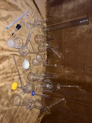 Huge Lot Of 25 Test Tubes Beakers And Other Lab Glassware Borosil Pyrex & Bomex • $80