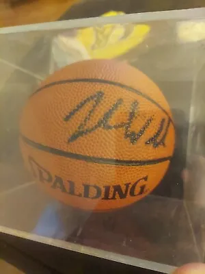 John Wallace Autographed Mini NBA Spalding Basketball In Case • $40