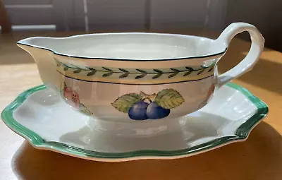 Villeroy & Boch French Garden Fleurence Gravy Dish W/ Underplate Pristine • $65