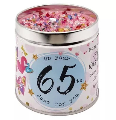 65th Birthday Candle Tin Best Kept Secrets Candles Gift For Female Friend Mum • £9.99