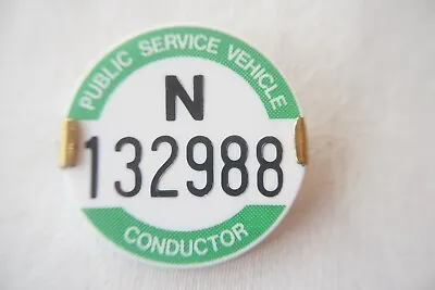 1970s London Transport Bus Conductors Badge Public Service Vehicle PSV N 132988 • £19.99