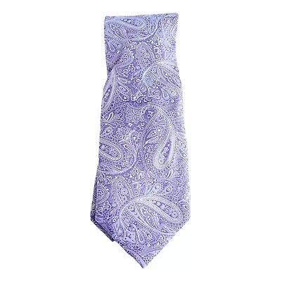 COUNTESS MARA Purple Augstin Tonal Paisley Silk Woven Classic Tie • $19.99