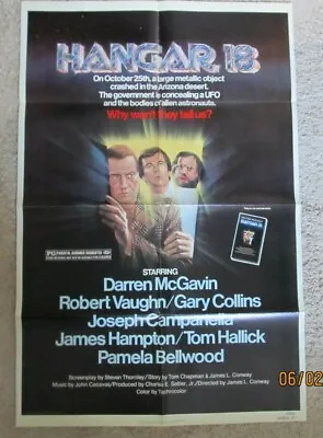 Hangar 19 Original Folded Mint 27x41 Movie Poster Sci Fi Ufo Space Shuttle 1980 • $25