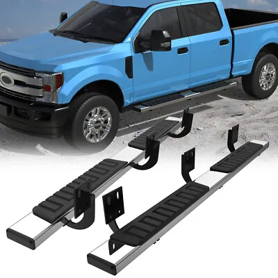 6  Side Chrome Step Running Board For 99-16 Ford F-250 F-350 Super Duty Crew Cab • $143.91