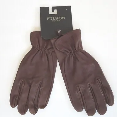 Filson Deerskin Gloves Mens NEW Brown Work Buttery Soft Leather   (M L XL) • $84.99
