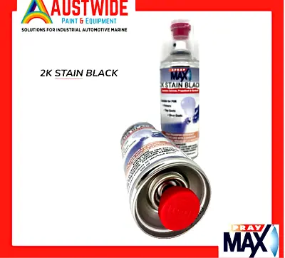 Spray Max 2k Satin Black Touch Up Spray Solid Diy Automotive Top Coat 400mls • $40.50