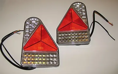 2 Triangle Trailer Led Light Lamp Fit Ifor Williams Brian James P6e 7e 8e Bv64 • £87.71