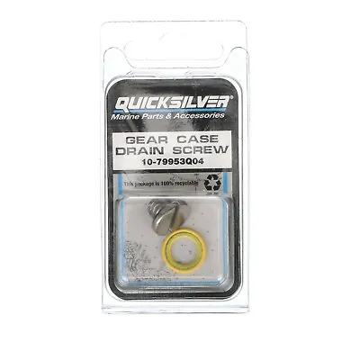 OEM MerCruiser Outdrive Gear Case Lube Oil Drain Plug Screw & Gasket 10-79953Q04 • $5.97