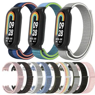For Xiaomi Mi Band 8/8 NFC Sports Nylon Loop Watch Band Bracelet Wristband Strap • £6.69