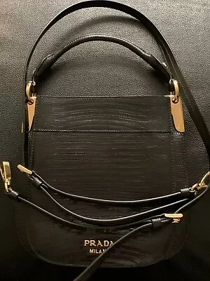 Prada Margit Small Lizard Leather Bag Limited Edition  • $4000