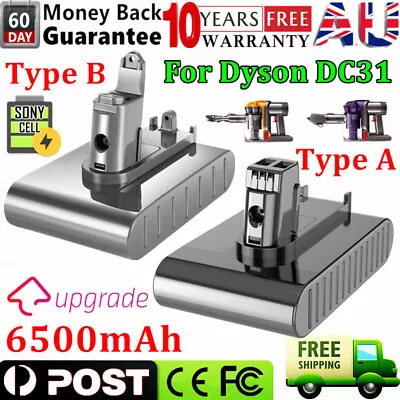 6500mAh 22.2V Battery For Dyson DC31 Animal DC34 DC44 Type A/B Vacuum Cleaner AU • $34.98