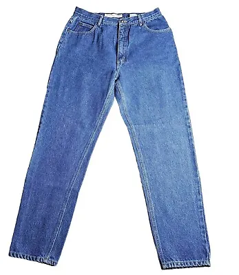 Vtg 80s Style Bugle Boy Jeans Womens 16 Blue Denim High Rise Slim Fit Tapered* • $19.99