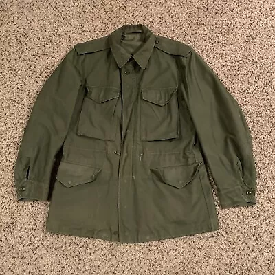 Vintage Mens M-1951 Jacket Green Size Small Regular 1988 Overcoat • $62.99