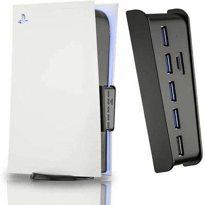 $22.06 • Buy For Sony PS5 PS4 Pro Console 6 Ports Extend USB Hub Adapter High Speed Splitter