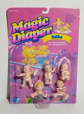 Vintage 1992 Galoob Magic Diaper Babies 5 Pack 04060 (New) • $43.99