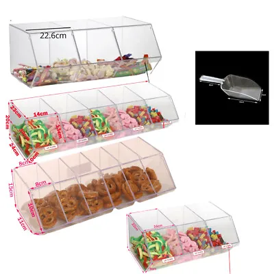 Pick N Mix Sweet Acrylic Dispenser Display Stacking Bin Holder • £93.99