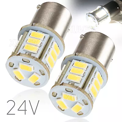 2x 24V 1156 1141 R5W 18 SMD LED Interior RV Caravan Camper Trailer Light Globe • $9.02