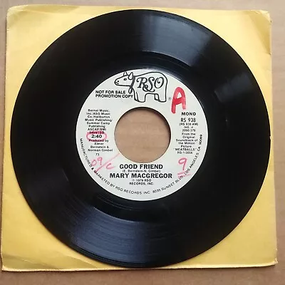 MARY MACGREGOR Good Friend DJ PROMO 45 7  POP VOCAL Record Vinyl Records 1979 • $3.75