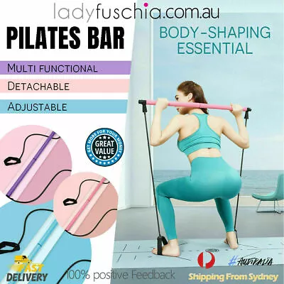 Portable Pilates Stretch Rope Gym Stick Yoga Exercise Bar Pilates Trainer Rope • $20.99