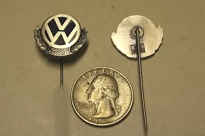 Volkswagen Vw 100 Km Pin New Old Stock Badge German Automobile Stuttgart  Auto • $19